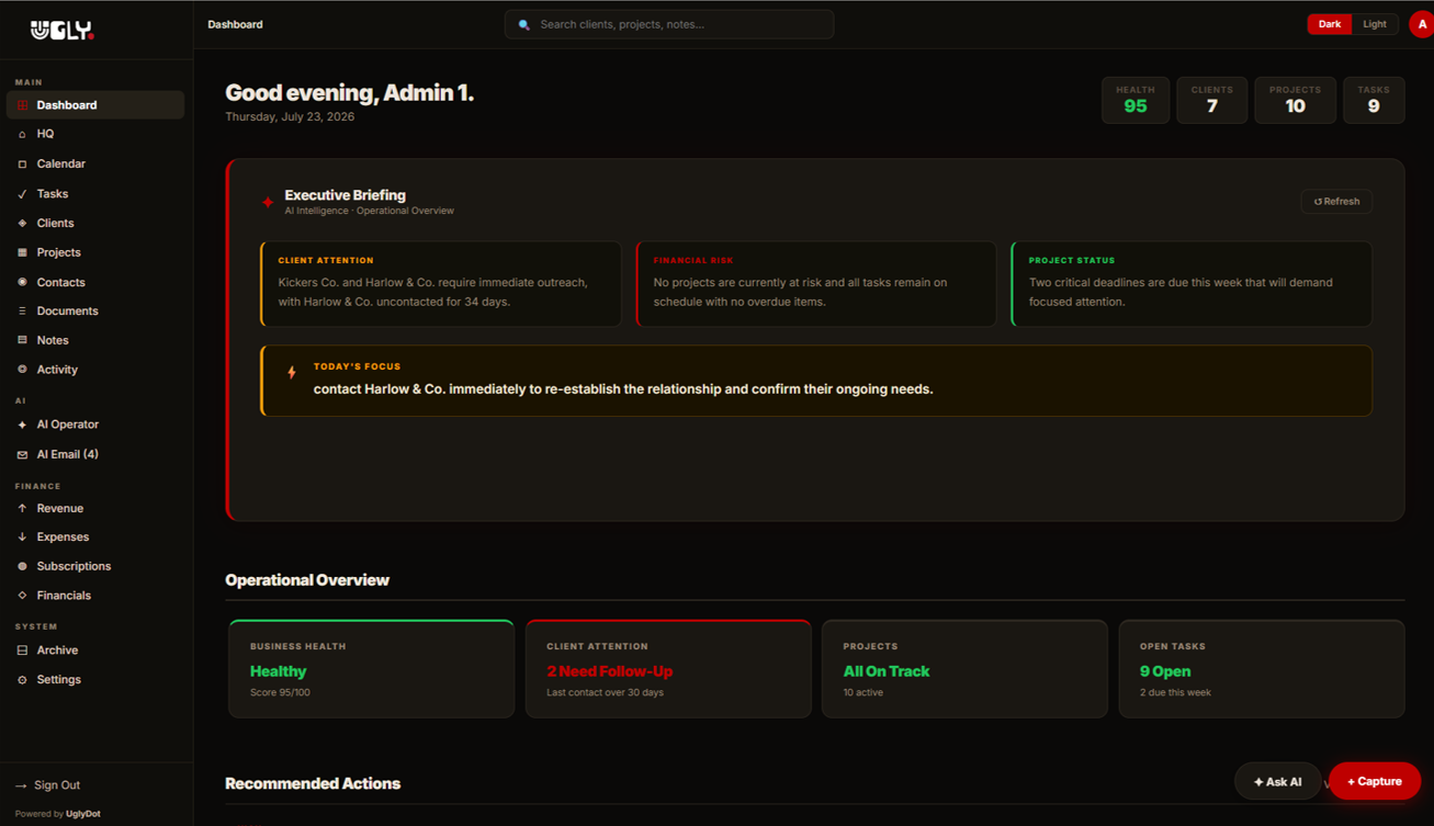 Dashboard overview
